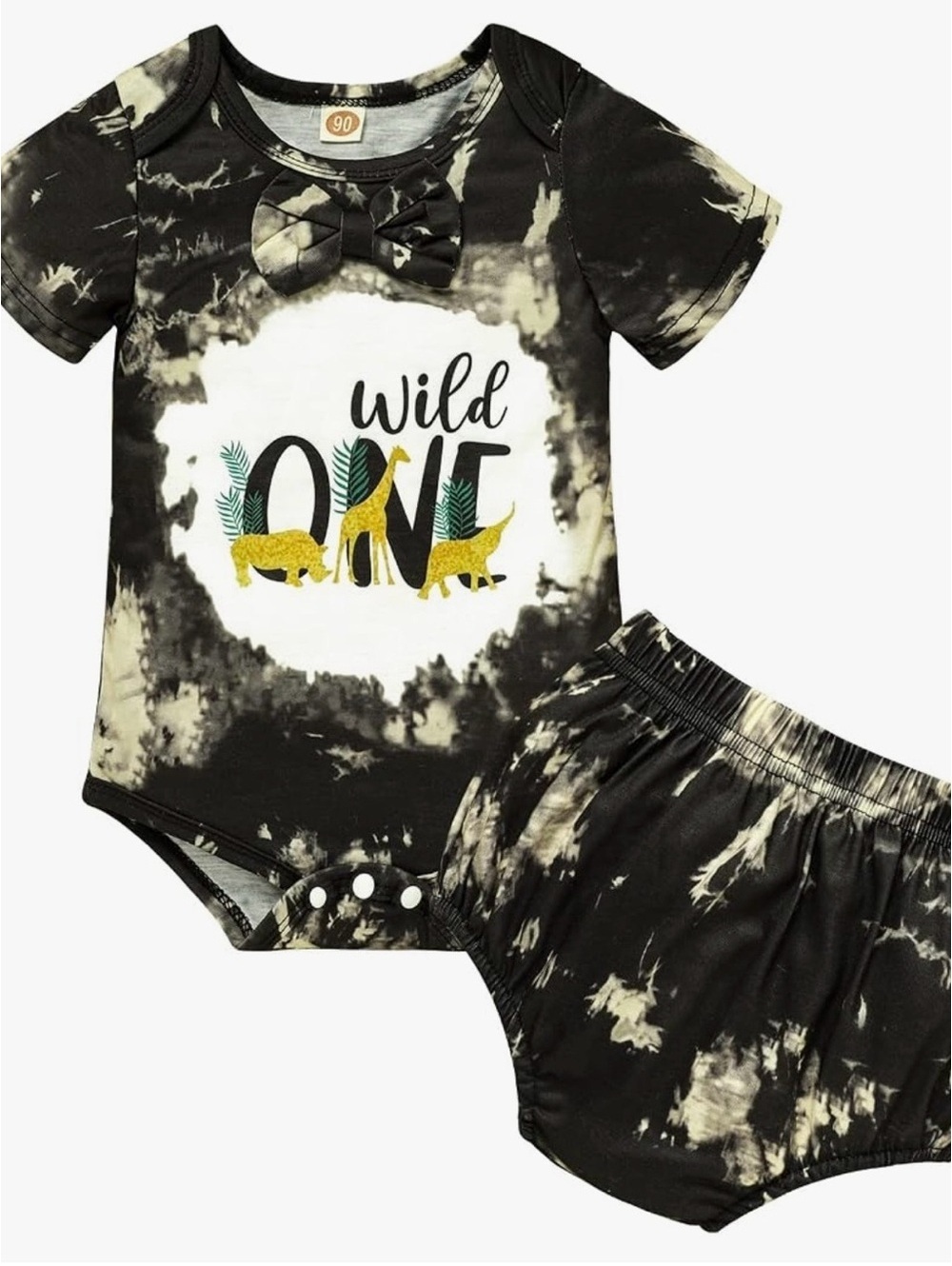 New! “Wild One” Safari Onesie + Bloomer